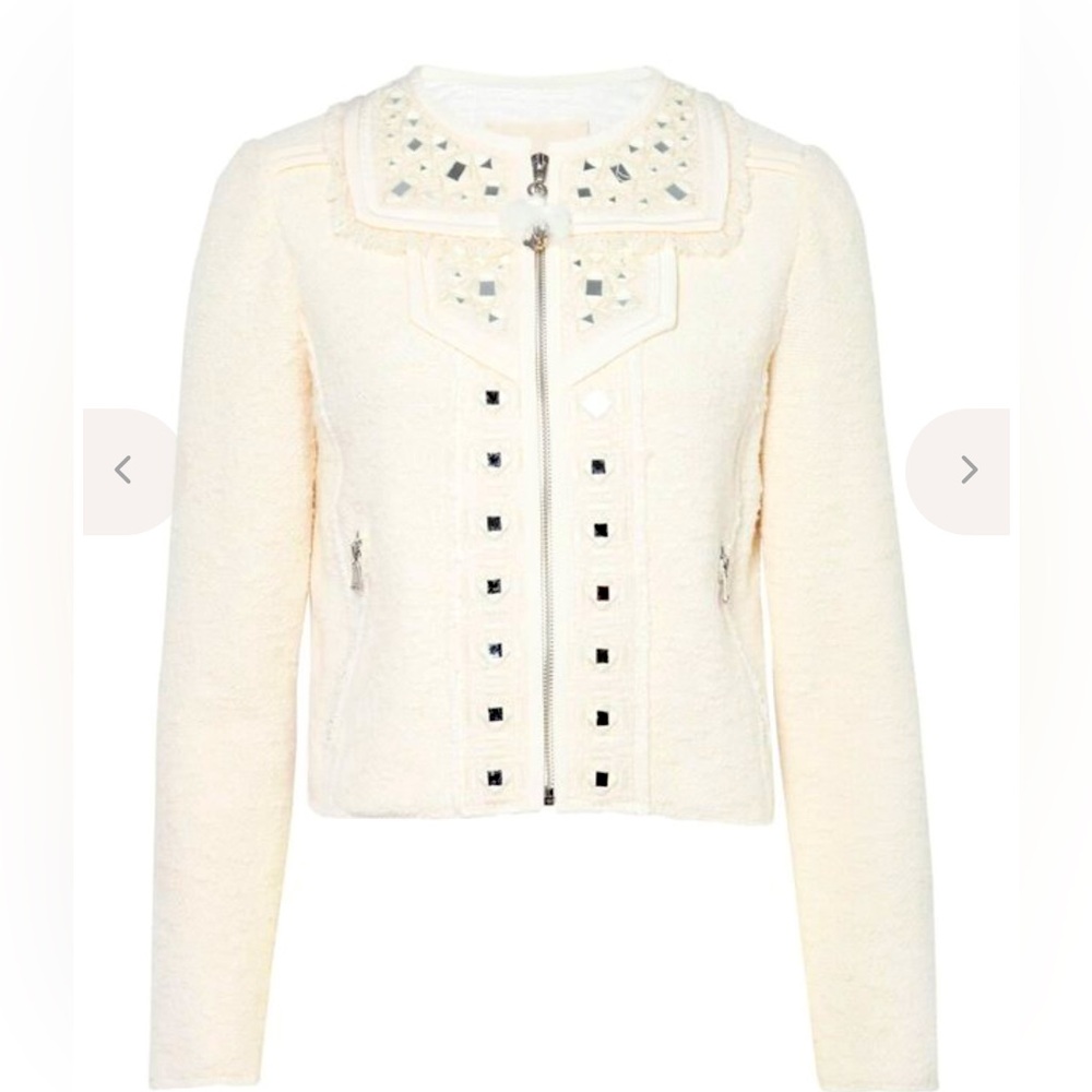 Rebecca Taylor Cream Textured Blazer